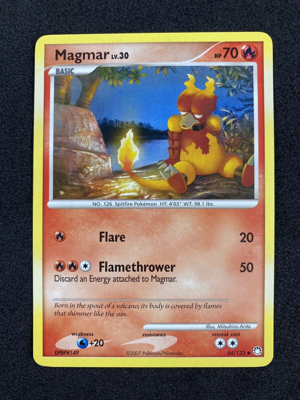 Pokemon Magmar 54/123 Diamond And Pearl Treasures Mysterious NM-Mint