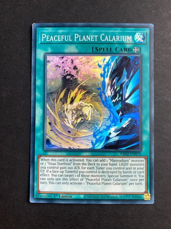 Yugioh Peaceful Planet Calarium RA02-EN074 Ultra Rare 1st Edition VLP/NM