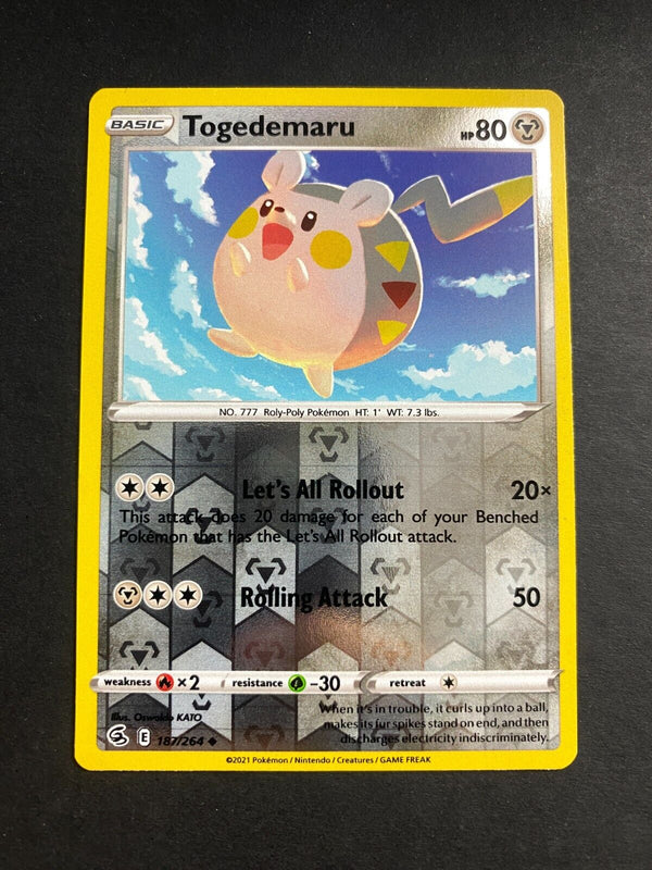 Pokemon Togedemaru 187/264 Fusion Strike Reverse Holo NM