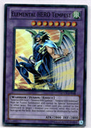 Yugioh Elemental HERO Tempest LCGX-EN048 Super Rare Unlimited MP/LP (SMALL BEND)