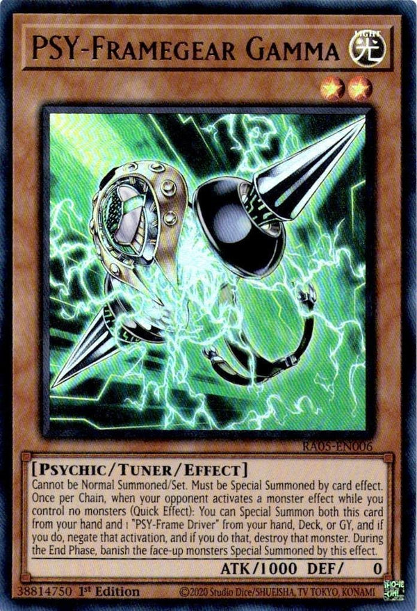 Yugioh PSY-Framegear Gamma RA05-EN006 NA Print Ultra Rare 1st Edition NM