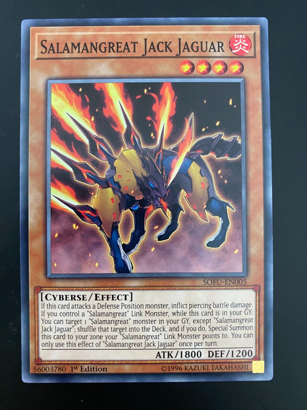 Yugioh Salamangreat Jack Jaguar SOFU-EN005 Common1st Edition NM