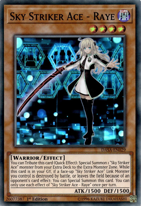 Yugioh Sky Striker Ace - Raye DASA-EN029 Super Rare 1st Edition MP/LP