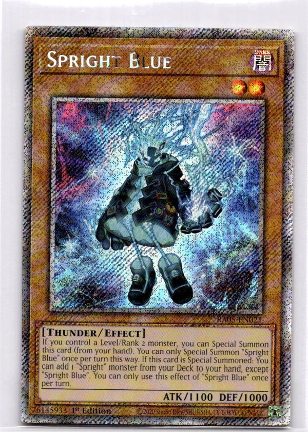 Yugioh Spright Blue RA05-EN021 NA Print Platinum Secret Rare 1st Edition NM