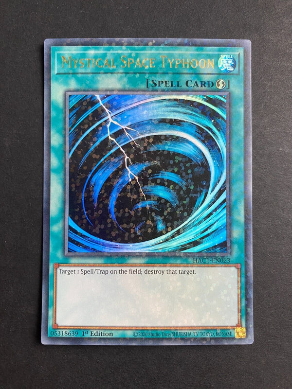 Yugioh Mystical Space Typhoon HAC1-EN023 Duel Terminal Rare 1st Edition NM