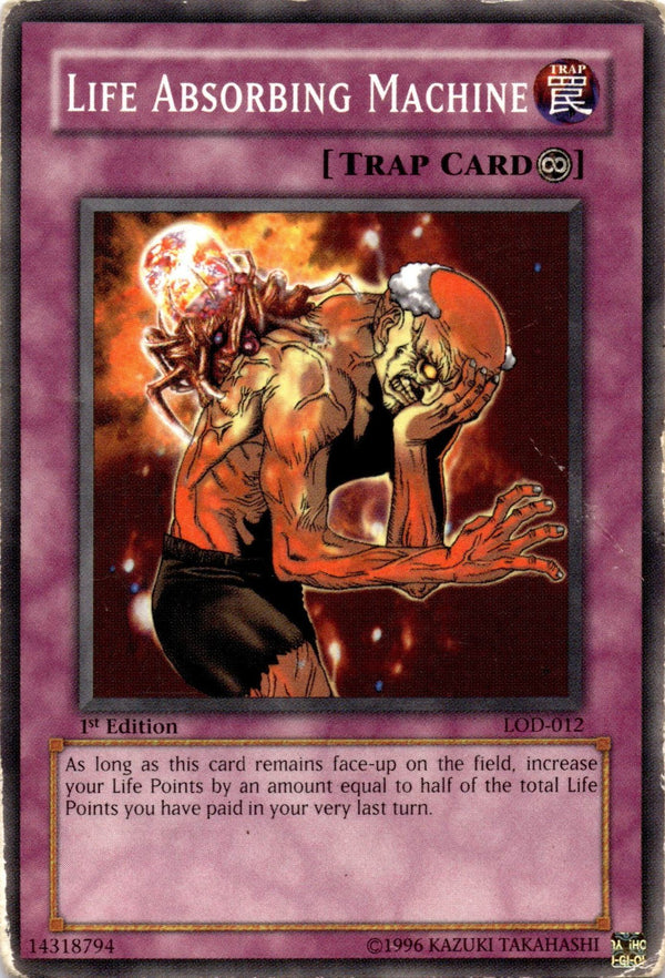 Yugioh Life Absorbing Machine LOD-012 Common 1st Edition DAMAGED