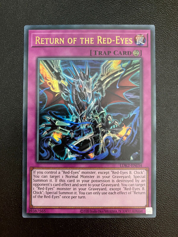 Yugioh Return of the Red-Eyes LDK2-ENJ34 Ultra Rare Unlimited Edition NM