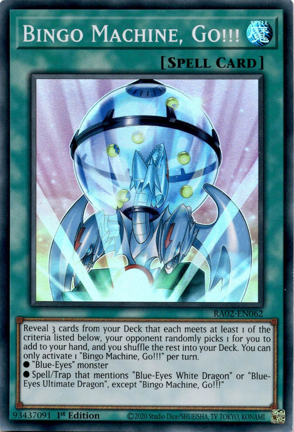Yugioh Bingo Machine, Go!!!  RA02-EN062 Super Rare 1st Edition VLP/NM