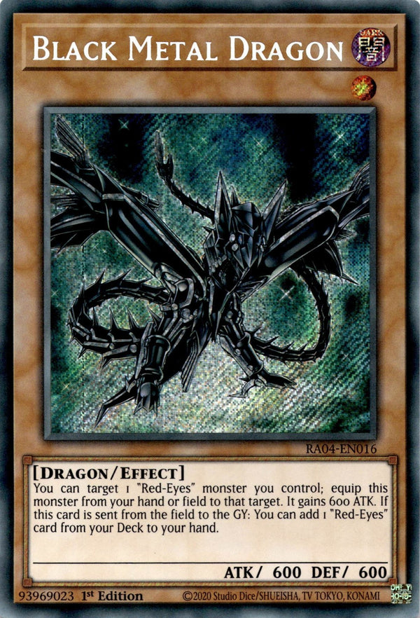 Yugioh Black Metal Dragon RA04-EN016 Secret Rare 1st Edition NM