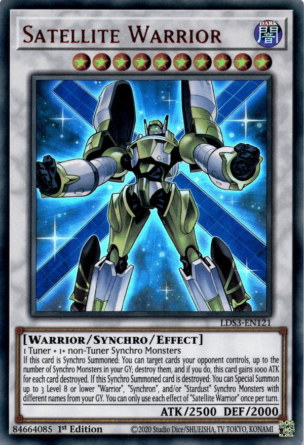 Yugioh Satellite Warrior LDS3-EN121 Red Ultra Rare 1st Edition NM