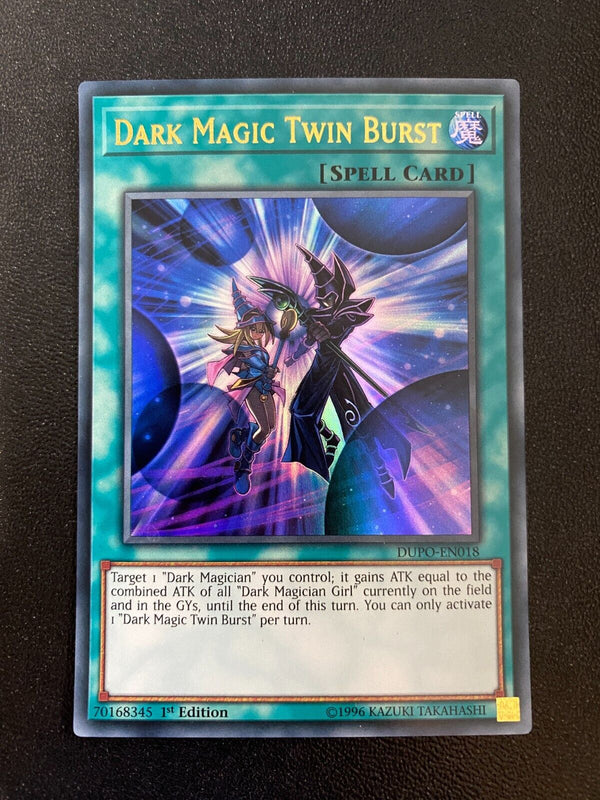 Yugioh Dark Magic Twin Burst DUPO-EN018 Ultra Rare VLP/NM Slight Name Misprint