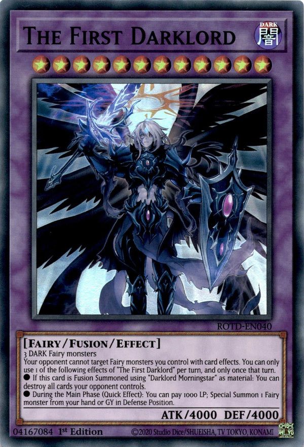 Yugioh The First Darklord ROTD-EN040 Super Rare 1st Edition NM