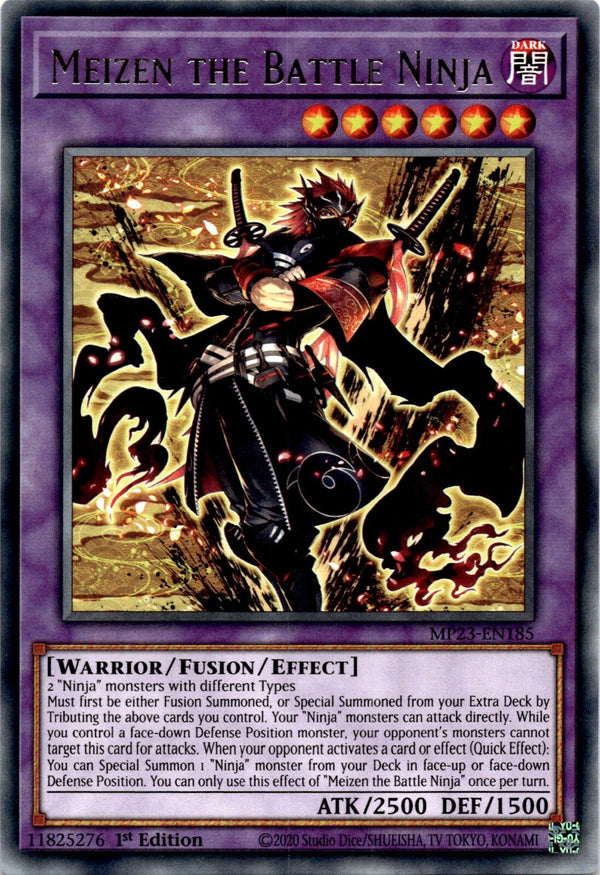 Yugioh Meizen the Battle Ninja MP23-EN185 Rare 1st Edition NM