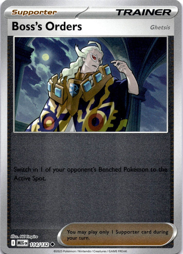 Pokemon Boss's Orders 114/132 Mega Evolution Reverse Holo NM