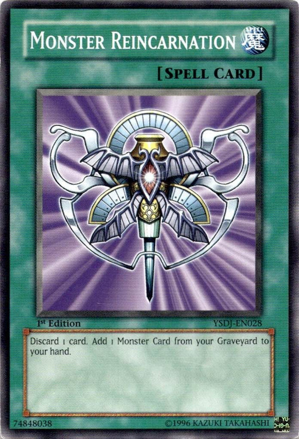 Yugioh Monster Reincarnation YSDJ-EN028 Common 1st Edition LP