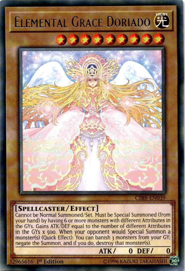 Yugioh Elemental Grace Doriado CIBR-EN039 Rare 1st Edition NM