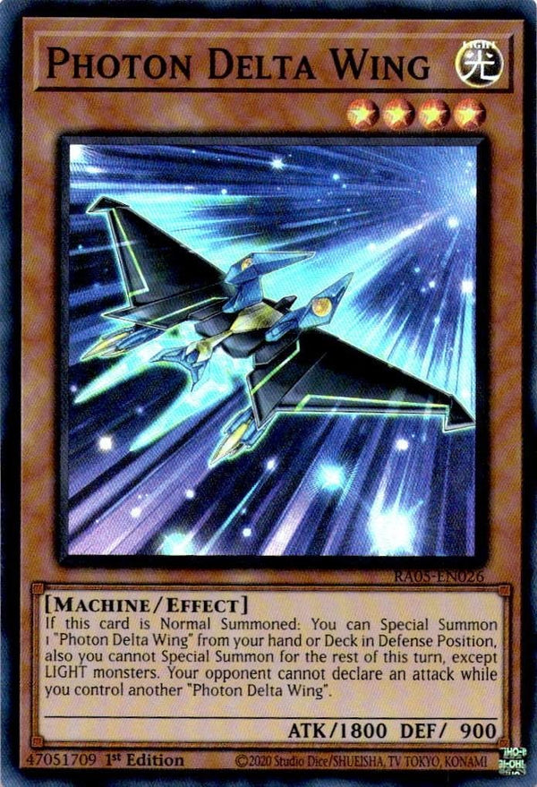 Yugioh Photon Delta Wing RA05-EN026 NA Print Super Rare 1st Edition NM