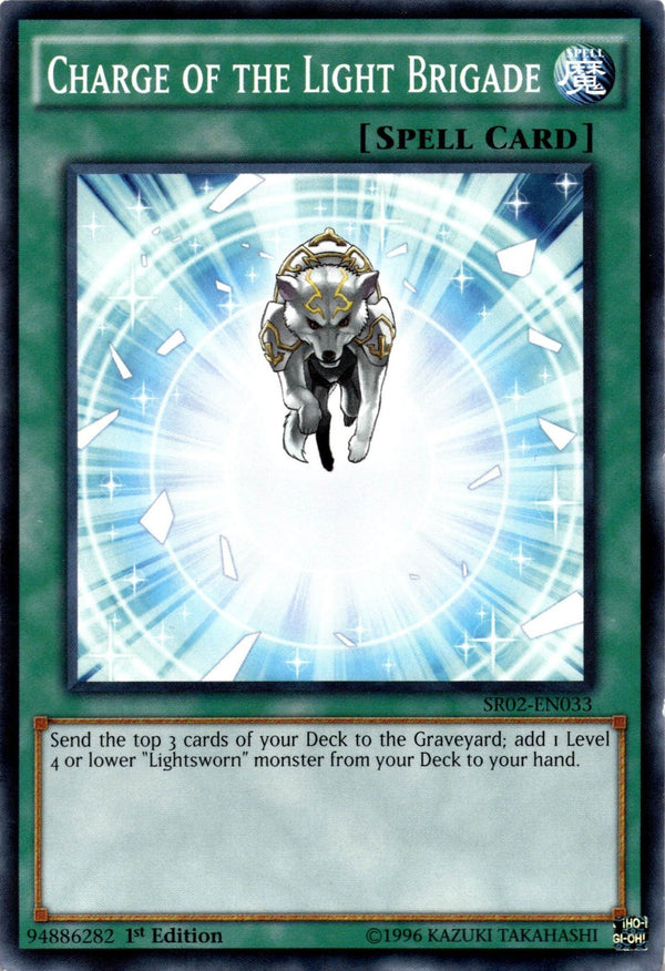 Yugioh Charge of the Light Brigade SR02-EN033 Common 1st Edition LP