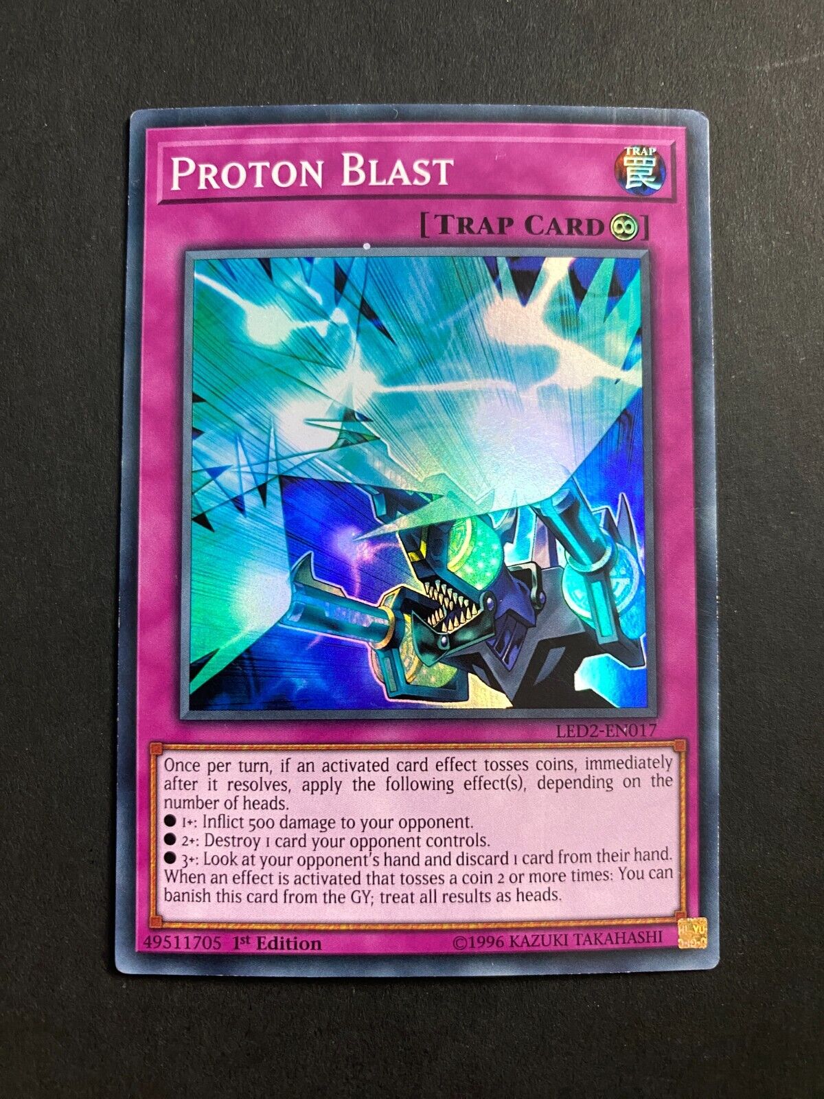 Yugioh Proton Blast LED2-EN017 Super Rare 1st Edition MP