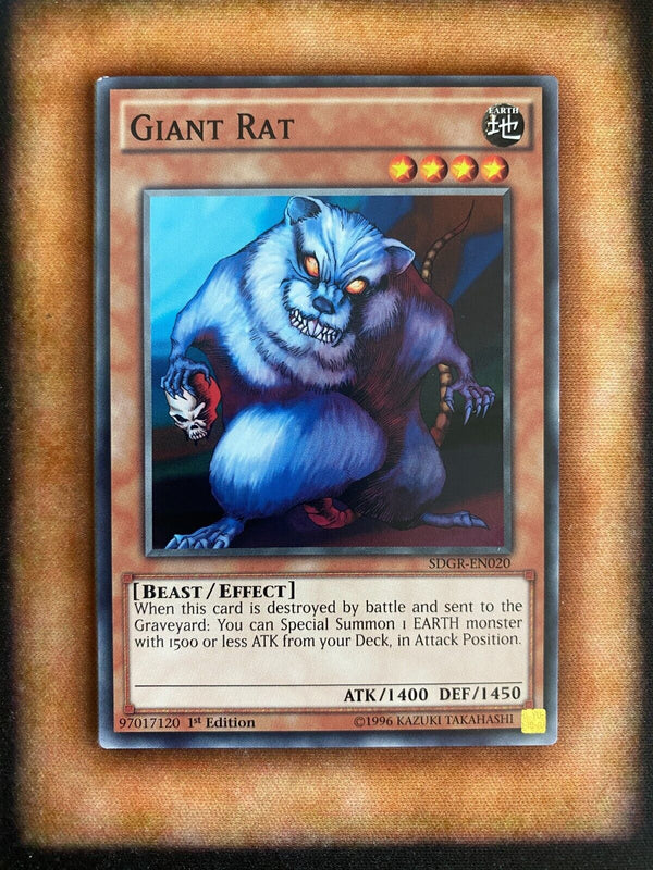 Yugioh Giant Rat SDGR-EN020 Common 1st Edition LP