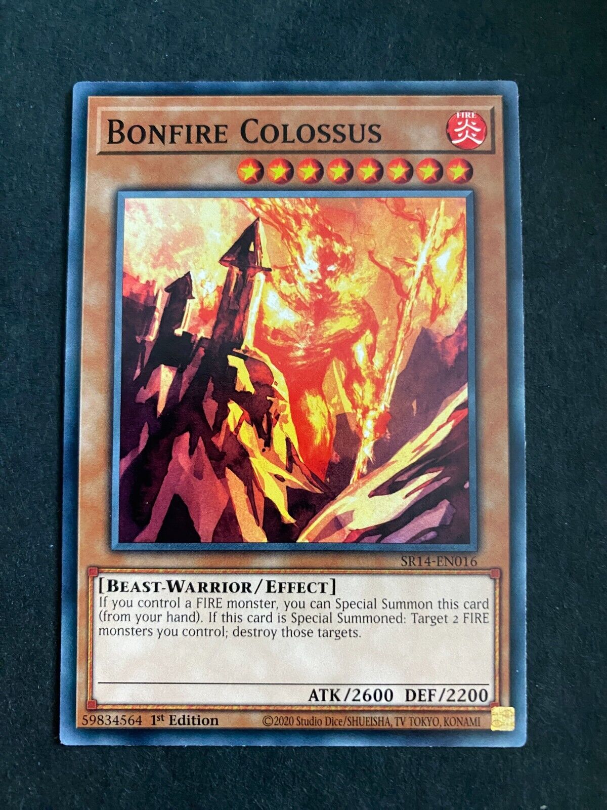 Yugioh Bonfire Colossus SR14-EN016 Common 1st Edition NM