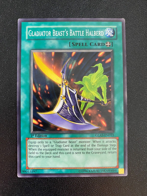 Yugioh Gladiator Beast's Battle Halberd GLAS-EN055 Common 1st Edition MP