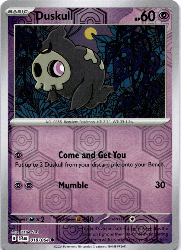 Pokemon Duskull 018/064 Shrouded Fable Reverse Holo NM