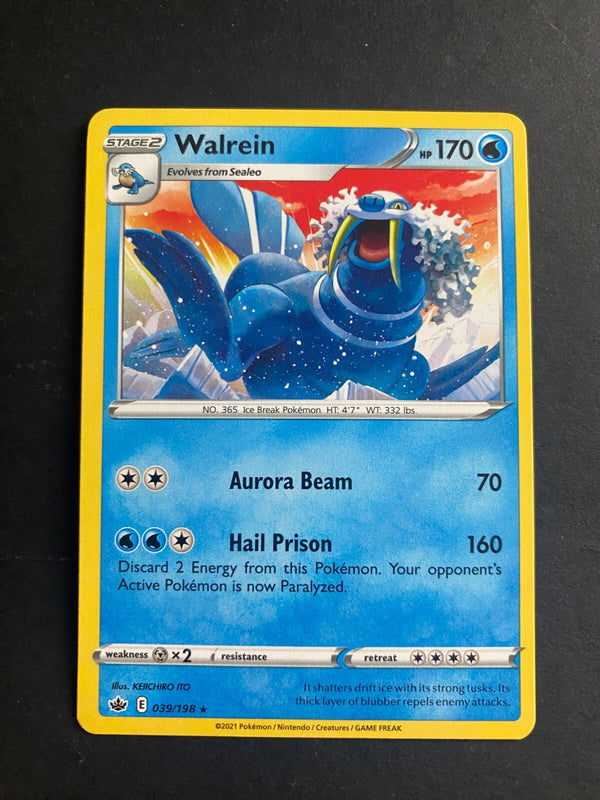 Pokemon Walrein 039/198 Chilling Reign Rare Non Holo VLP/NM