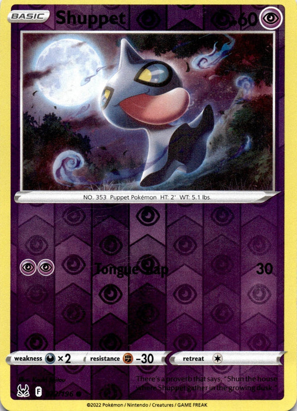 Pokemon Shuppet 072/196 Lost Origin Reverse Holo LP