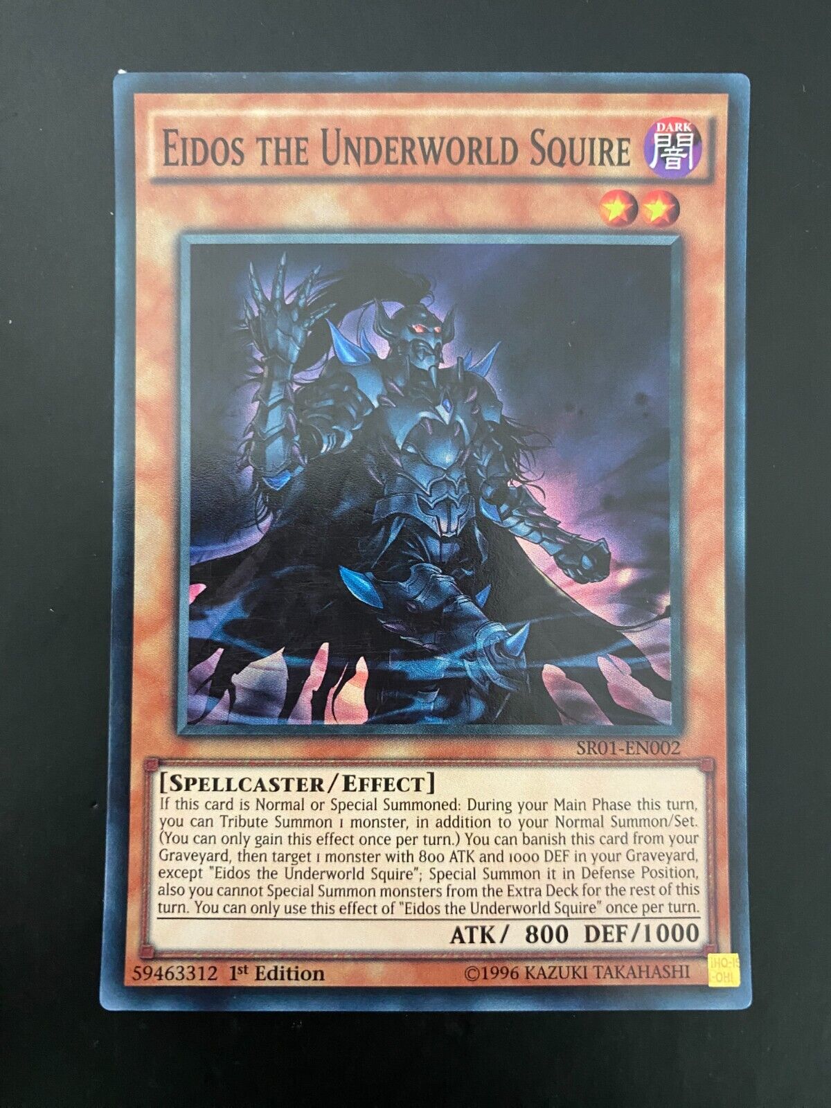 Yugioh Eidos the Underworld Squire SR01-EN002 Ultra Rare 1st Edition MP