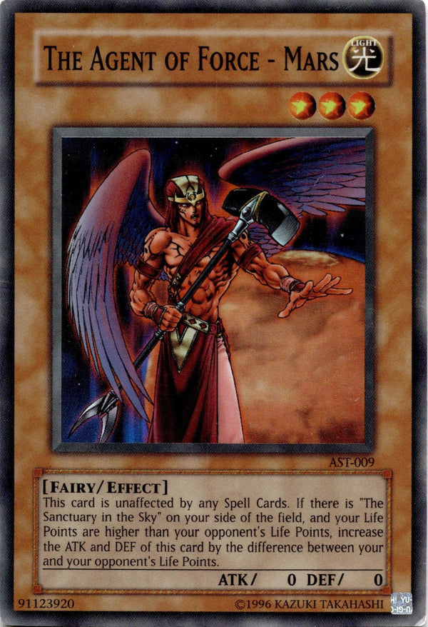 Yugioh The Agent of Force - Mars AST-009 Super Rare Unlimited Edition HP