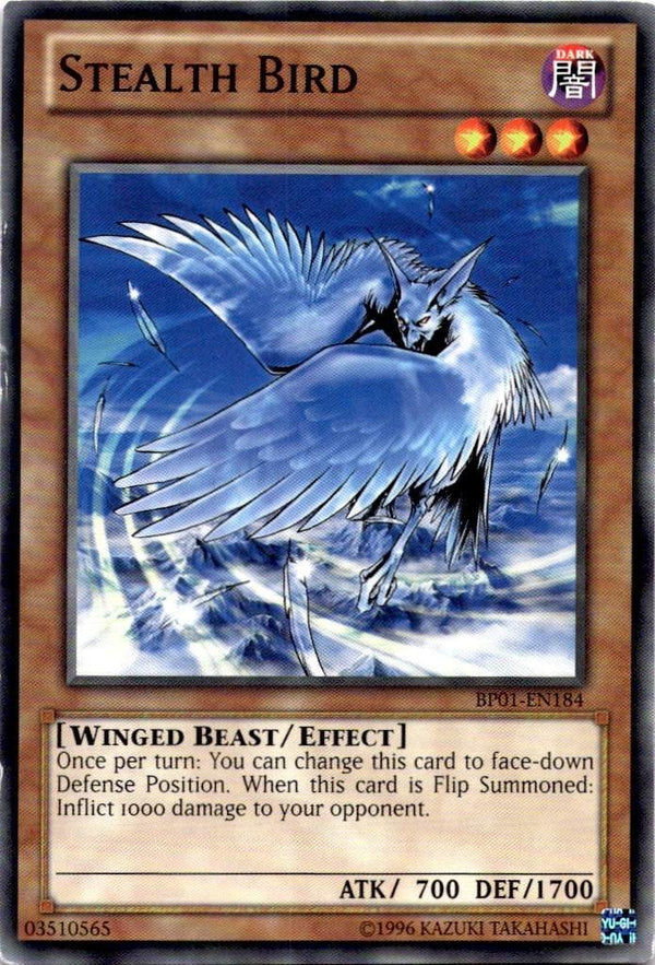Yugioh Stealth Bird BP01-EN184 Common Unlimited Edition HP