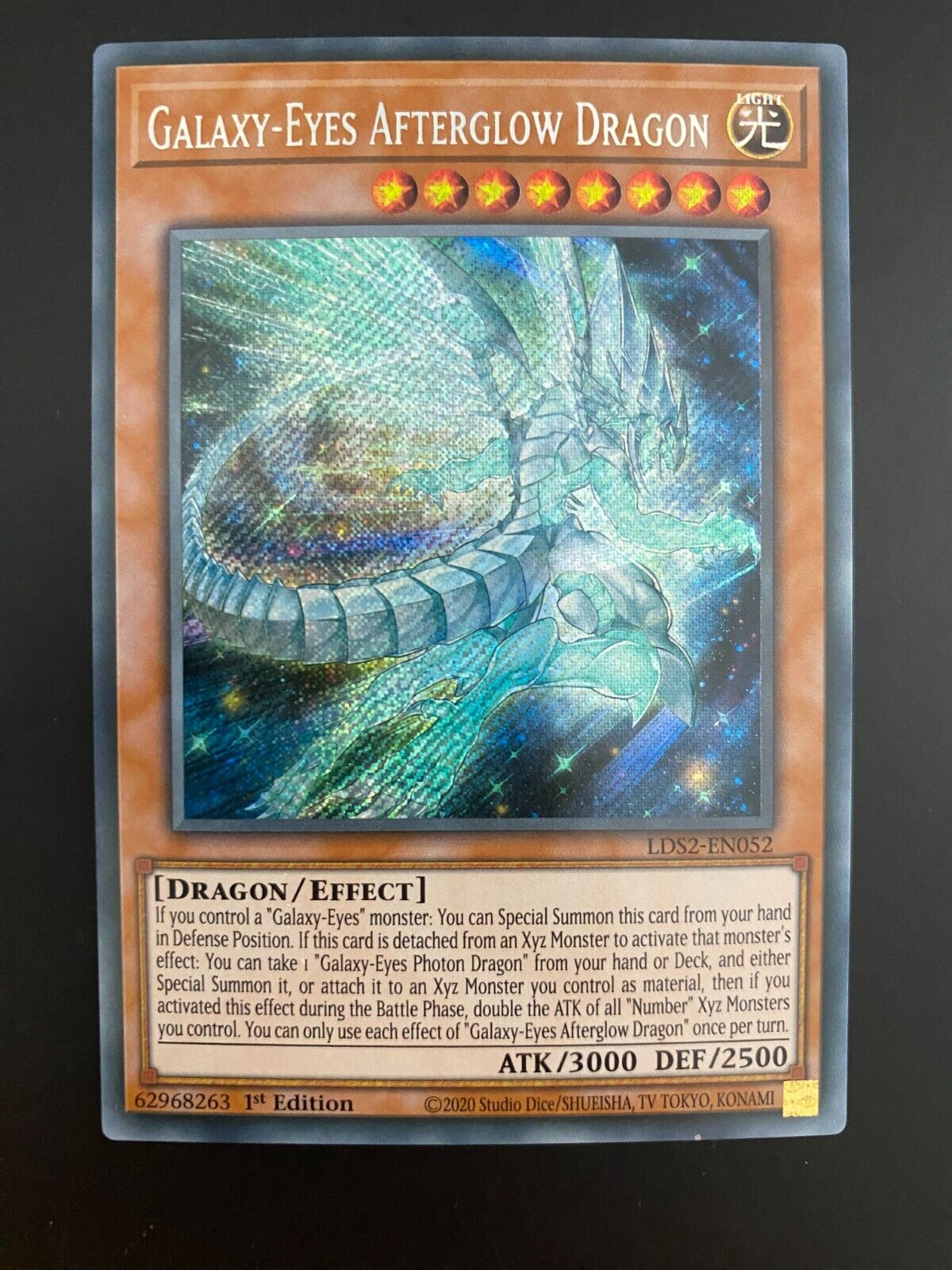 Yugioh Galaxy-Eyes Afterglow Dragon LDS2-EN052 1st Edition Secret Rare NM/MINT