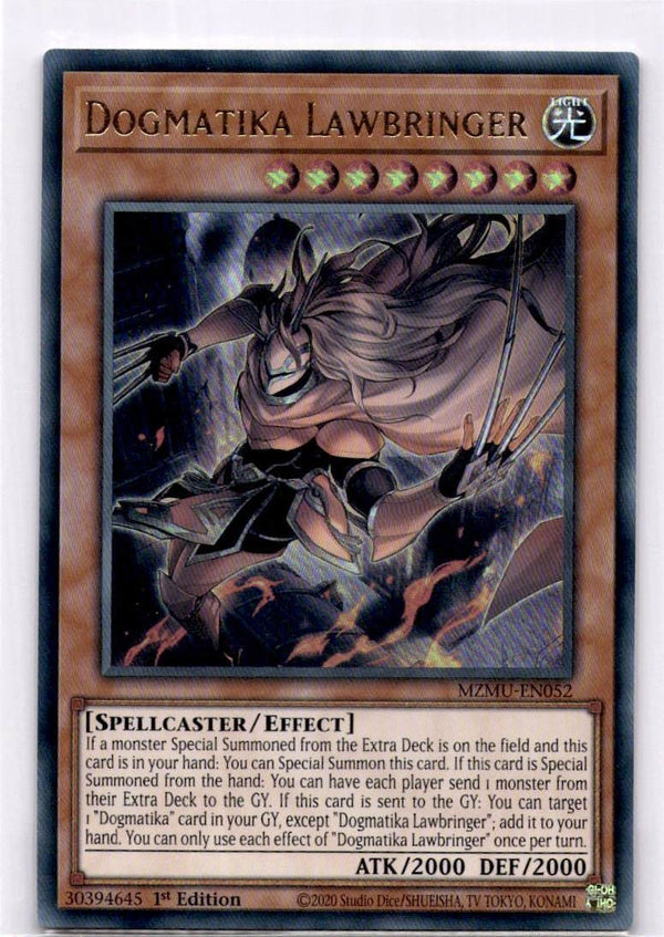Yugioh Dogmatika Lawbringer MZMU-EN052 Ultra Rare 1st Edition NM