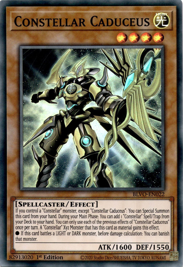 Yugioh Constellar Caduceus BLVO-EN022 Super Rare 1st Edition NM