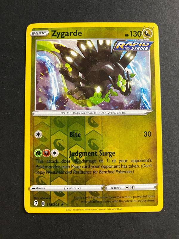 Pokemon Zygarde 118/203 Evolving Skies Reverse Holo LP/NM