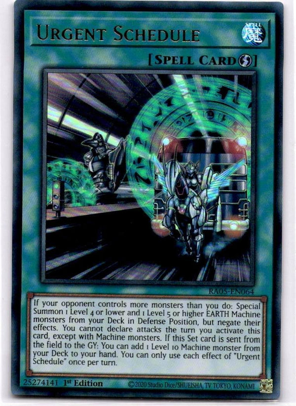 Yugioh Urgent Schedule RA05-EN064 Ultra Rare 1st Edition NM