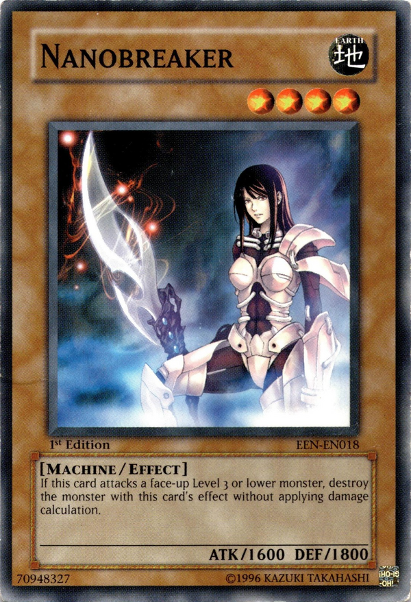 Yugioh Nanobreaker EEN-EN018 Common 1st Edition DAMAGED