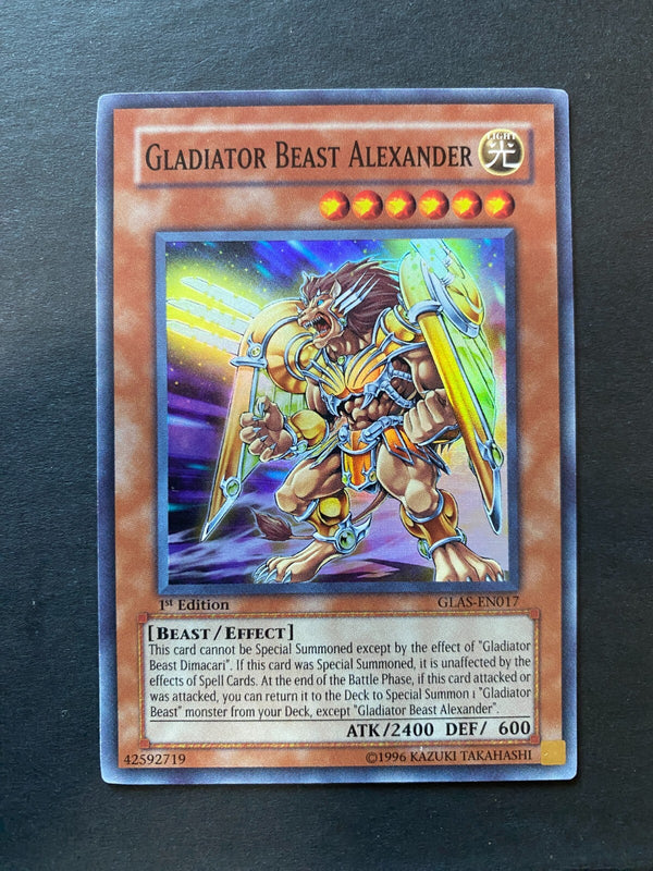 Yugioh Gladiator Beast Alexander GLAS-EN017 Super Rare 1st Edition MP/LP