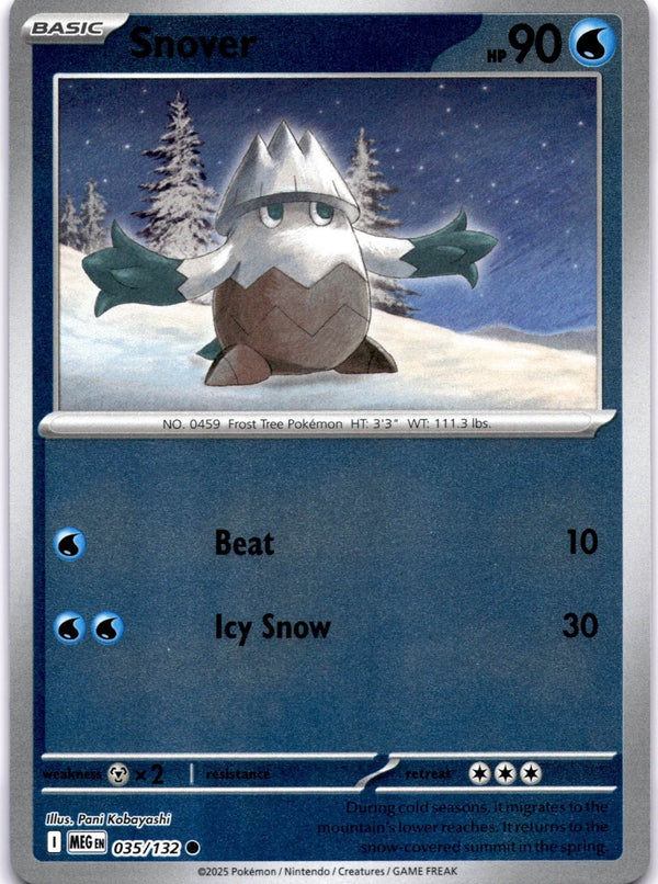 Pokemon Snover 035/132 Mega Evolution Reverse Holo NM