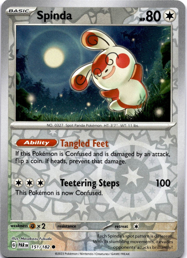 Pokemon Spinda 151/182 Paradox Rift Reverse Holo NM