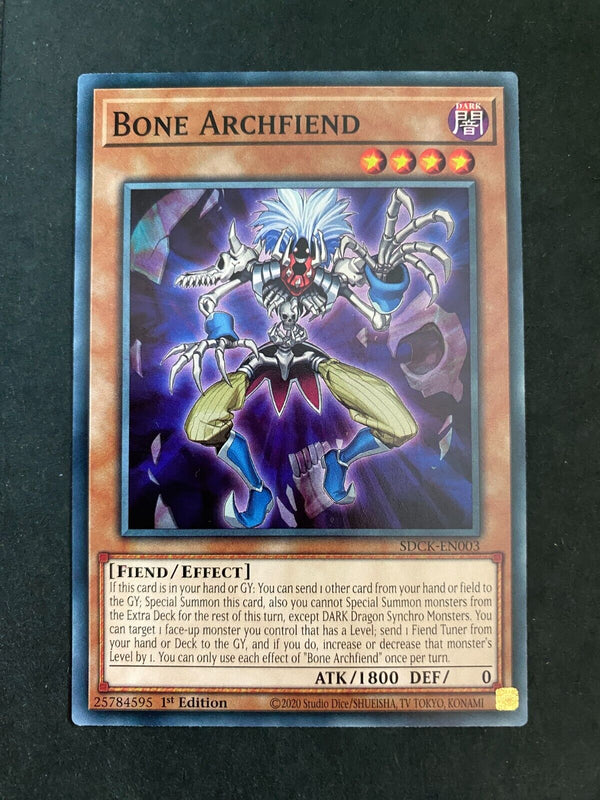 Yugioh Bone Archfiend SDCK-EN003 Common 1st Edition NM