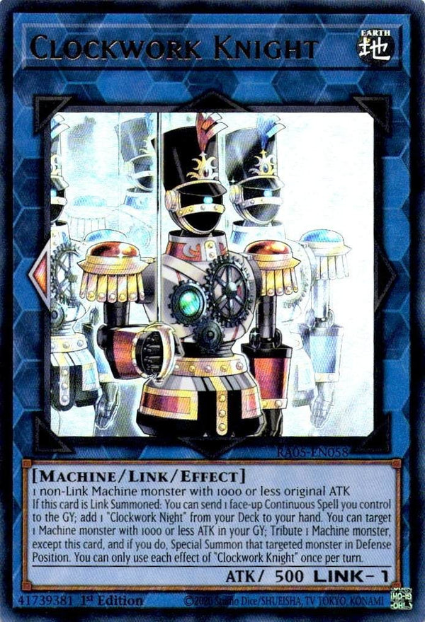 Yugioh Clockwork Knight RA05-EN058 NA Print Ultra Rare 1st Edition NM