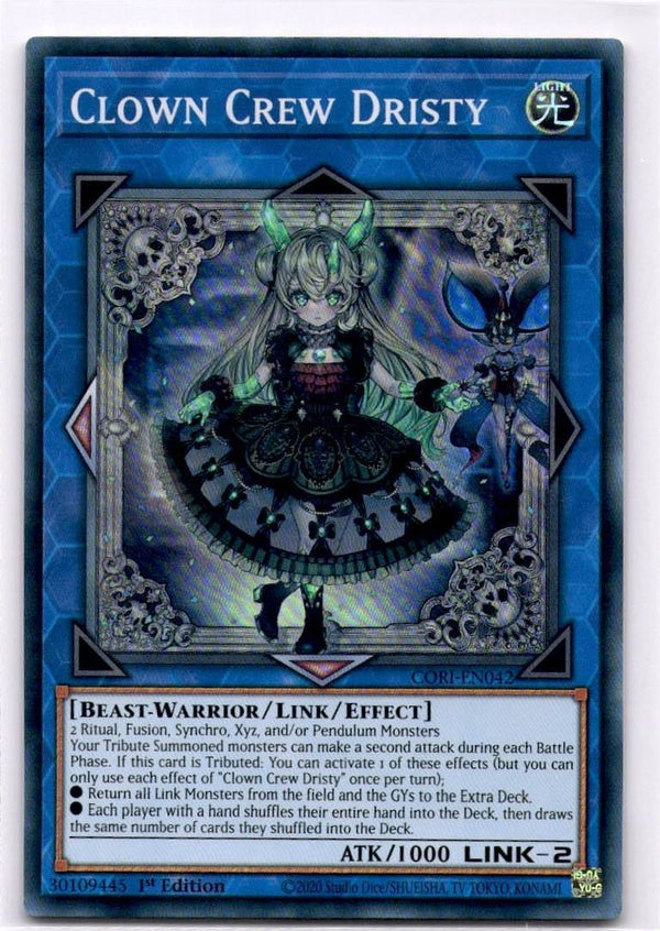 Yugioh Clown Crew Dristy CORI-EN042 Super Rare 1st Edition NM