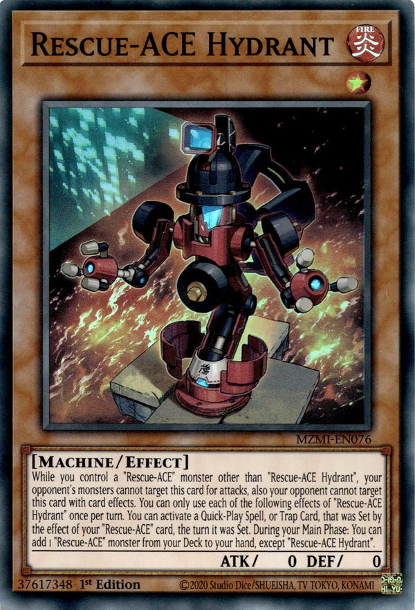 Yugioh Rescue-ACE Hydrant MZMI-EN076 Super Rare 1st Edition NM