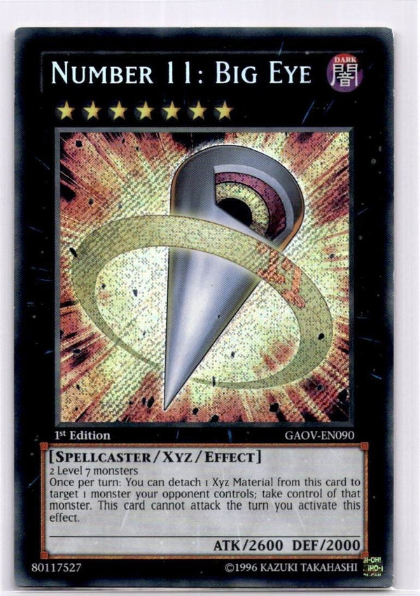 Yugioh Number 11: Big Eye GAOV-EN090 Secret Rare 1st Edition LP