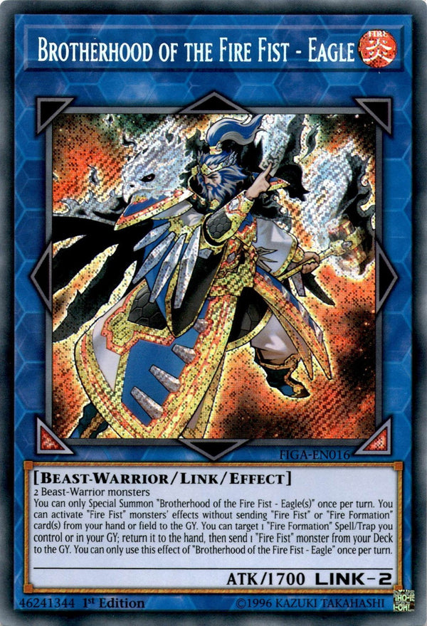 Yugioh Brotherhood of the Fire Fist - Eagle FIGA-EN016 Secret Rare 1st Ed NM
