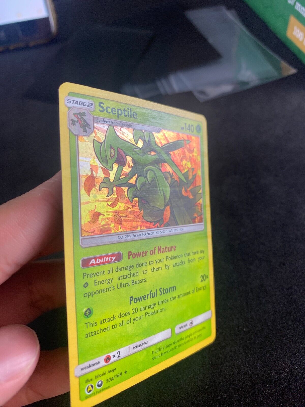 Pokemon Sceptile 10A/168 Celestial Storm Holo Alt Art LP - Scuffing on Front