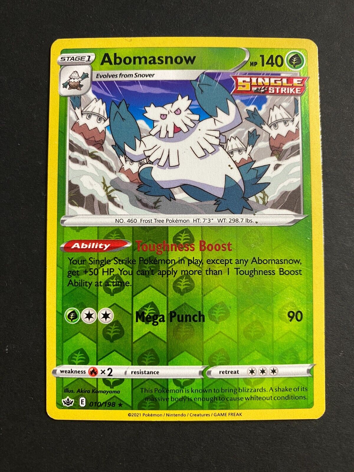 Pokemon Abomasnow 010/198 Chilling Reign Reverse Holo LP