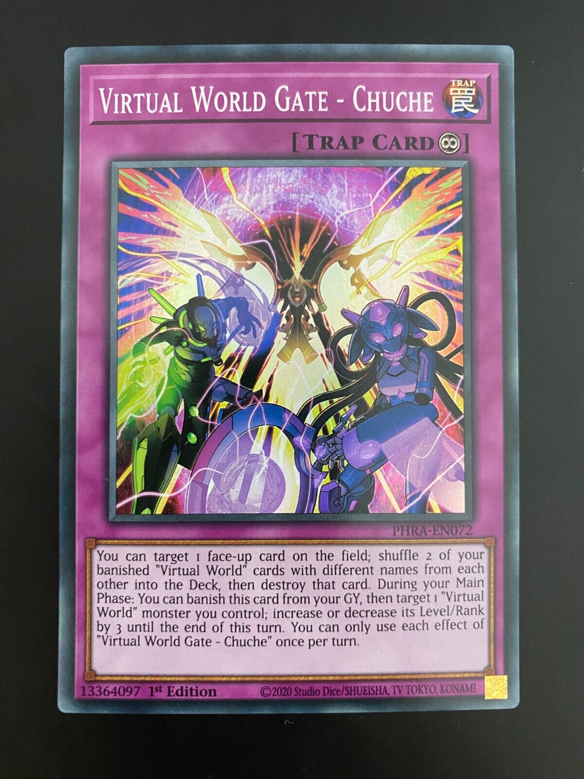 Yugioh Virtual World Gate - Chuche PHRA-EN072 1st Edition Super Rare NM-MINT